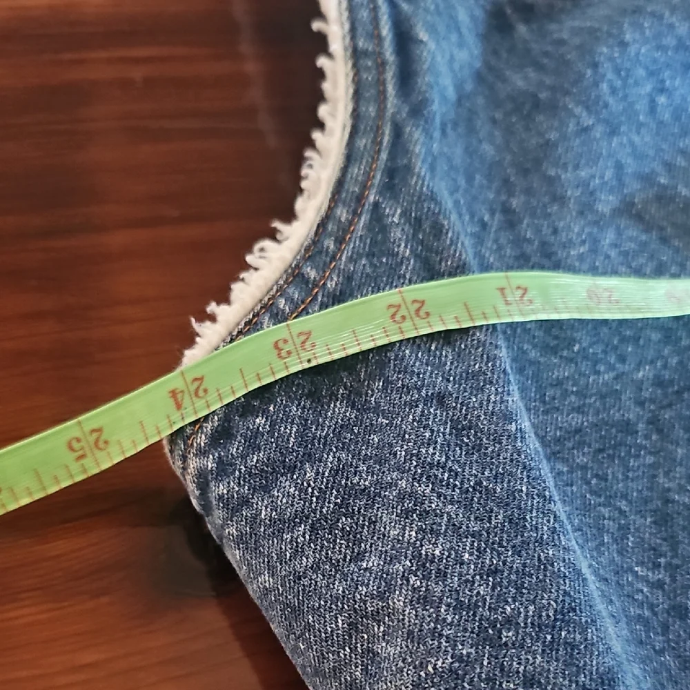 Vintage 70s 80s Levi's Dark Blue Denim Sherpa-Lined Vest - Size XL - Picture 10 of 13